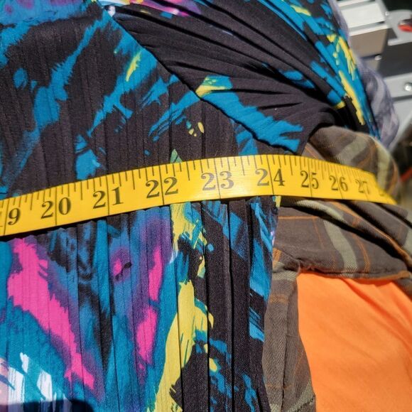 Multi Colored Button Down Blouse - Picture 11 of 12